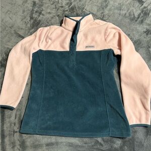 Columbia Pink and Blue Fleece Pullover